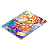 Carnet Ranunculus et Iris, art à l'aquarelle (Côté gauche)