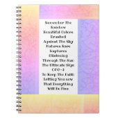 Carnet Rappelez-Vous L'Arc En Ciel (Devant)