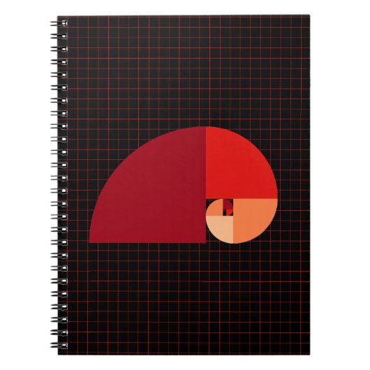 Carnet Rapport d'or, spirale de Fibonacci (Devant)