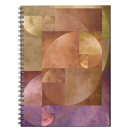 Carnet Rapport d'or, spirale de Fibonacci (Devant)