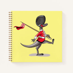 Carnet Raptor Habillé En Garde Britannique.