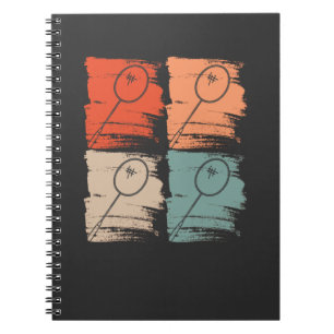 Carnet Raquette de badminton Badminton Rétro