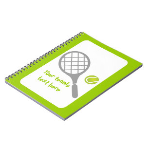Carnet Raquette de tennis et coutume de balle