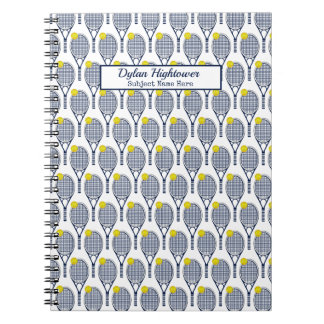 Carnet Raquette de tennis | Nom blanc du Motif | Objet