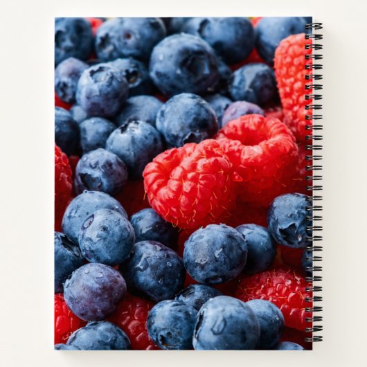 Carnet Raspberries et Blueberries (Dos)