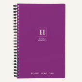 Carnet Raspberry Classique Monogramme (Recto)