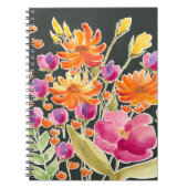 Carnet Rassemblement splendide - Fleurs roses et orange (Devant)