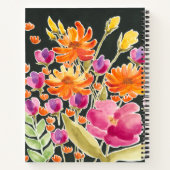 Carnet Rassemblement splendide - Fleurs roses et orange (Dos)