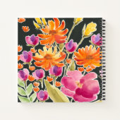 Carnet Rassemblement splendide - Fleurs roses et orange (Dos)