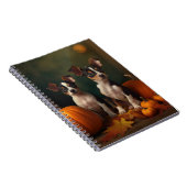 Carnet Rat Terrier Chiot Automne Citrouille délice (Côté Droit)