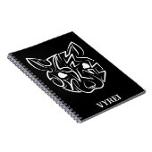 Carnet Rat tribal noir et blanc (Côté Droit)