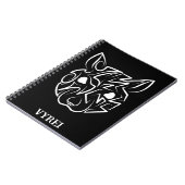 Carnet Rat tribal noir et blanc (Côté gauche)