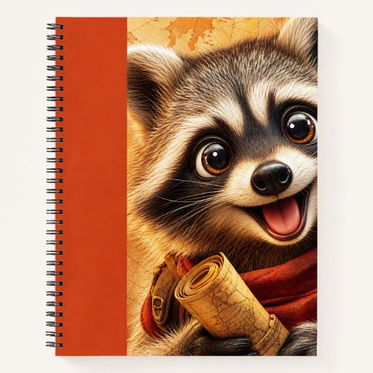 Carnet Raton laveur explorateur (Devant)