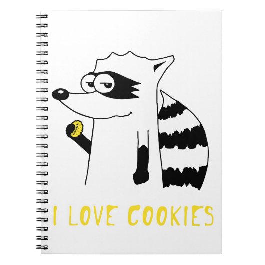 Carnet Raton laveur : J'aime des biscuits (Devant)