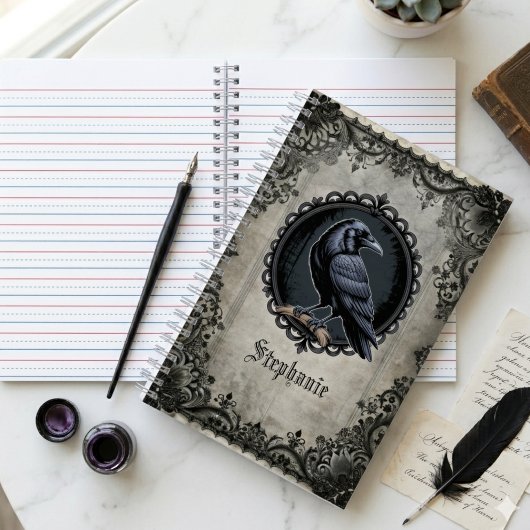 Carnet Raven Notebook – Gothic Dark Academia Gift