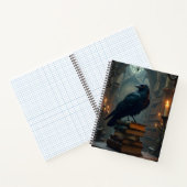 Carnet Raven Perched on Booiks (Intérieur)