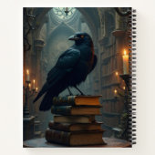 Carnet Raven Perched on Booiks (Dos)
