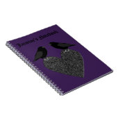 Carnet Ravens gothiques et Black Heart Custom (Côté Droit)
