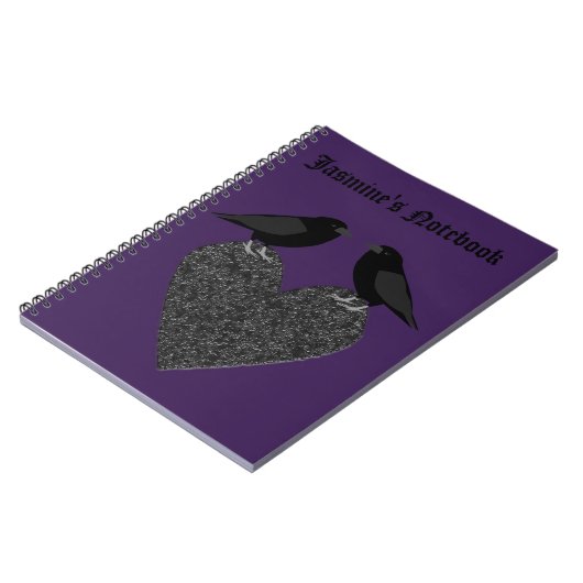 Carnet Ravens gothiques et Black Heart Custom (Côté gauche)