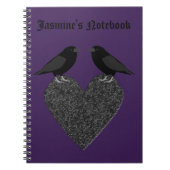 Carnet Ravens gothiques et Black Heart Custom (Devant)