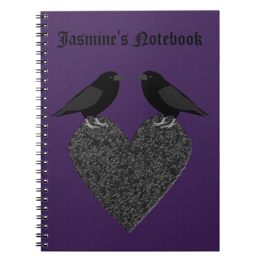 Carnet Ravens gothiques et Black Heart Custom (Devant)