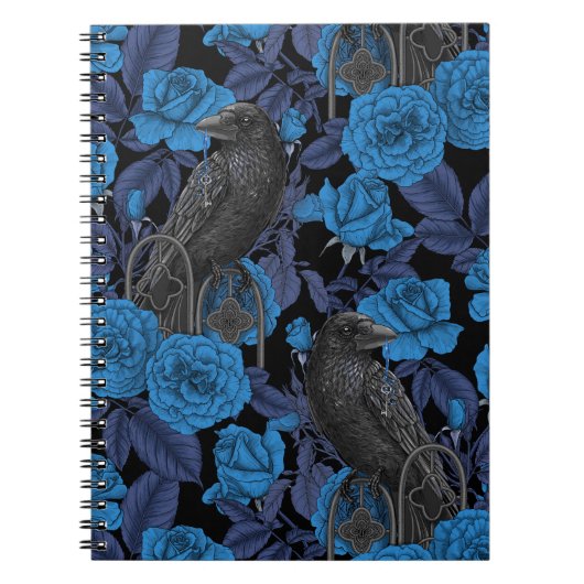 Carnet Ravins et roses bleus (Devant)