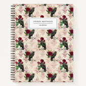 Carnet Ravins et Roses Personnalisé Vintage gothique (Devant)