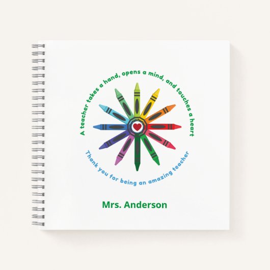 Carnet Ray of Crayons / Appréciation de l'enseignant (Devant)