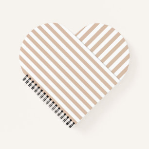 Carnet rayé beige