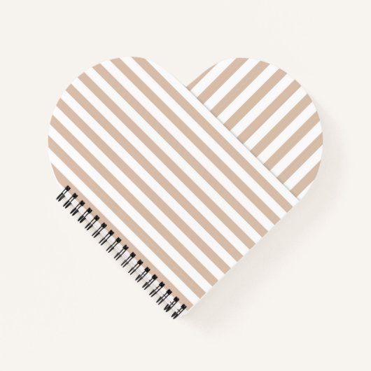 Carnet rayé beige (Devant)