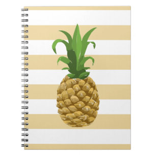 Carnet rayé d'ananas