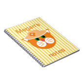 Carnet rayé de chats de Lady Orange (Côté Droit)