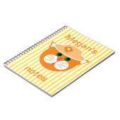 Carnet rayé de chats de Lady Orange (Côté gauche)
