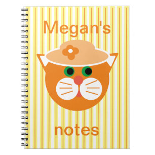 Carnet rayé de chats de Lady Orange