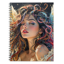 Rayon céleste - Portrait Angel ailé arc-en-ciel