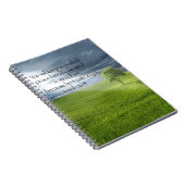 Carnet Rayons de soleil sur un arbre solitaire Verset bib (Côté Droit)