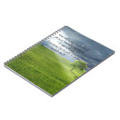 Carnet Rayons de soleil sur un arbre solitaire Verset bib (Côté gauche)