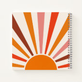 Carnet Rayons Soleil Rétro Coucher Soleil Orange Jaune Ro (Dos)
