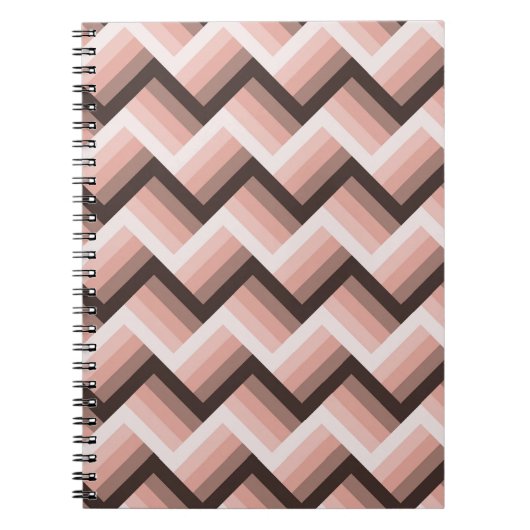 Carnet Rayure 3D abstraite moderne sans couture (Devant)