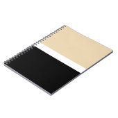 Carnet Rayure Abstraite Beige Noir (Côté gauche)