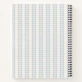 Carnet Rayure de feuille bleu clair (Dos)
