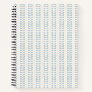Carnet Rayure de feuille bleu clair