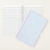 Carnet Rayure de ruban de tulipe bleu (À l'intérieur)