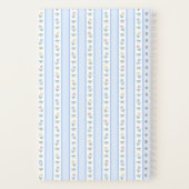 Carnet Rayure de ruban de tulipe bleu (Verso)