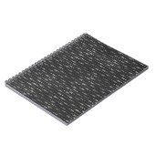 Carnet Rayure grise abstraite de style bohème fléché (Côté gauche)