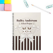 Carnet Rayure Moderne Classique Lapin Jumeau Enfantin Car