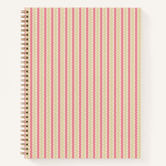 Carnet Rayure ondulée botanique (Devant)