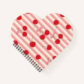 Carnet Rayure Ruban Cerise (Devant)