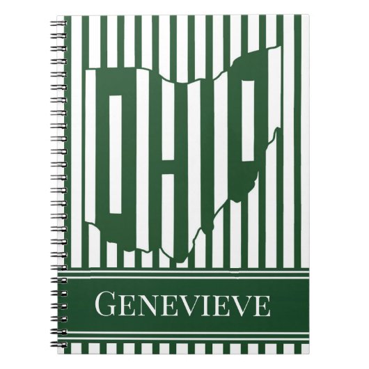 Carnet Rayure verte de l'Ohio (Devant)