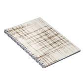 Carnet Rayures Abstraites Crème Marron (Côté Droit)